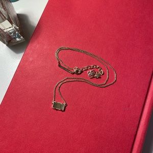 Kendra Scott necklace gold chain with grey stone